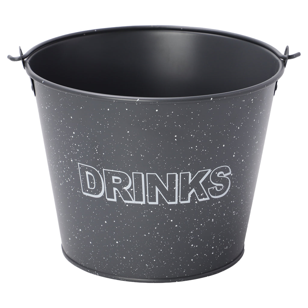 BAR BUTLER ICE BUCKET WITH HANDLE GREY AND MOTTLED WHITE, 5LT (230MM DIAX180MM)