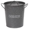 BAR BUTLER ICE BUCKET WITH HANDLES, PLASTIC LINER & LID GREY & MOTTLED WHITE, 3LT (195MM DIAX230MM)