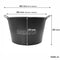 BAR BUTLER WINE BUCKET WITH HANDLES GREY AND MOTTLED WHITE 18LT ON BLACK STAND, (455/390MMX715MM)