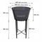 BAR BUTLER WINE BUCKET WITH HANDLES GREY AND MOTTLED WHITE 18LT ON BLACK STAND, (455/390MMX715MM)