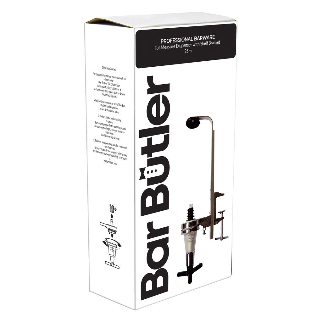 BAR BUTLER TOT MEASURE DISPENSER 25ML WITH SHELF BRACKET, (320X160X80MM)