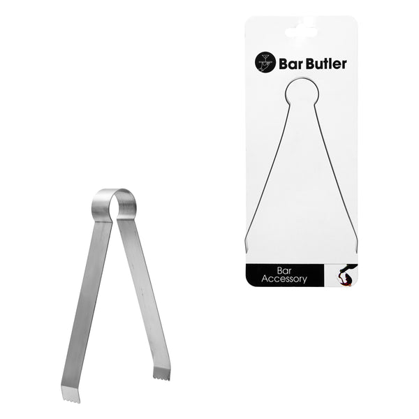 BAR BUTLER ICE TONGS ST STEEL WITH CLAW ICE GRIP, (165X30X20MM)