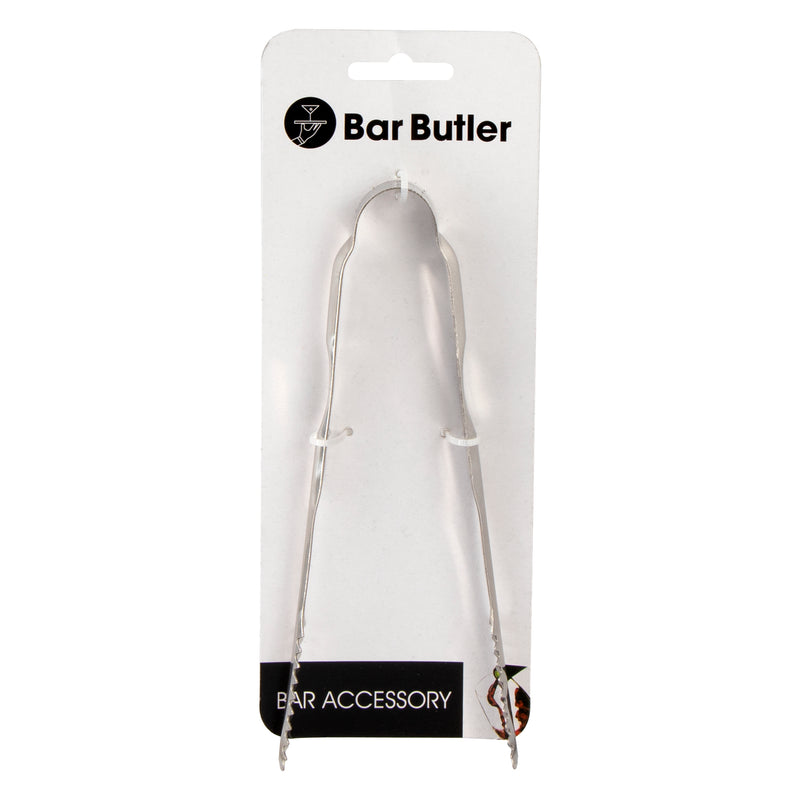 BAR BUTLER ICE TONG WITH SERRATED GRIPS ST STEEL, (175X15MM)