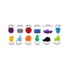 BAR BUTLER WINE GLASS SILICONE MARKER CHARMS 12 PIECE SET, (20MM EA)