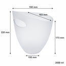 BAR BUTLER ICE BUCKET OPAQUE PS PLASTIC, 2.5LT (190MM DIAX220MM)