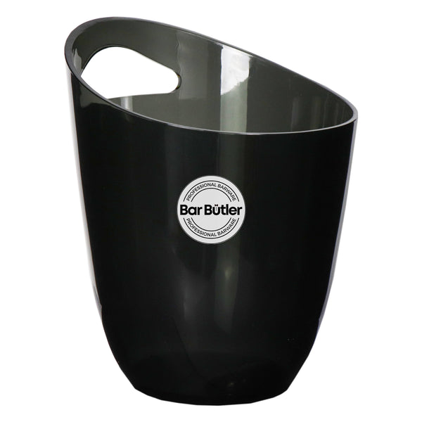 BAR BUTLER WINE BUCKET TRANSPARENT BLACK PS PLASTIC, 3LT (190MM DIAX240MM)