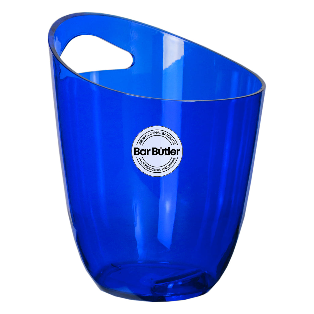 BAR BUTLER WINE BUCKET TRANSPARENT BLUE PS PLASTIC, 3LT (190MM DIAX240MM)