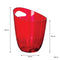 BAR BUTLER WINE BUCKET TRANSPARENT RED PS PLASTIC, 3LT (190MM DIX240MM)