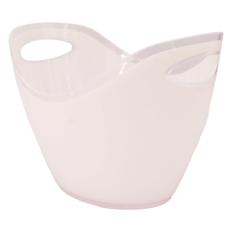 BAR BUTLER WINE BUCKET OVAL WHITE THICK PS PLASTIC (4MM), 3.5LT (265X204X200MM)