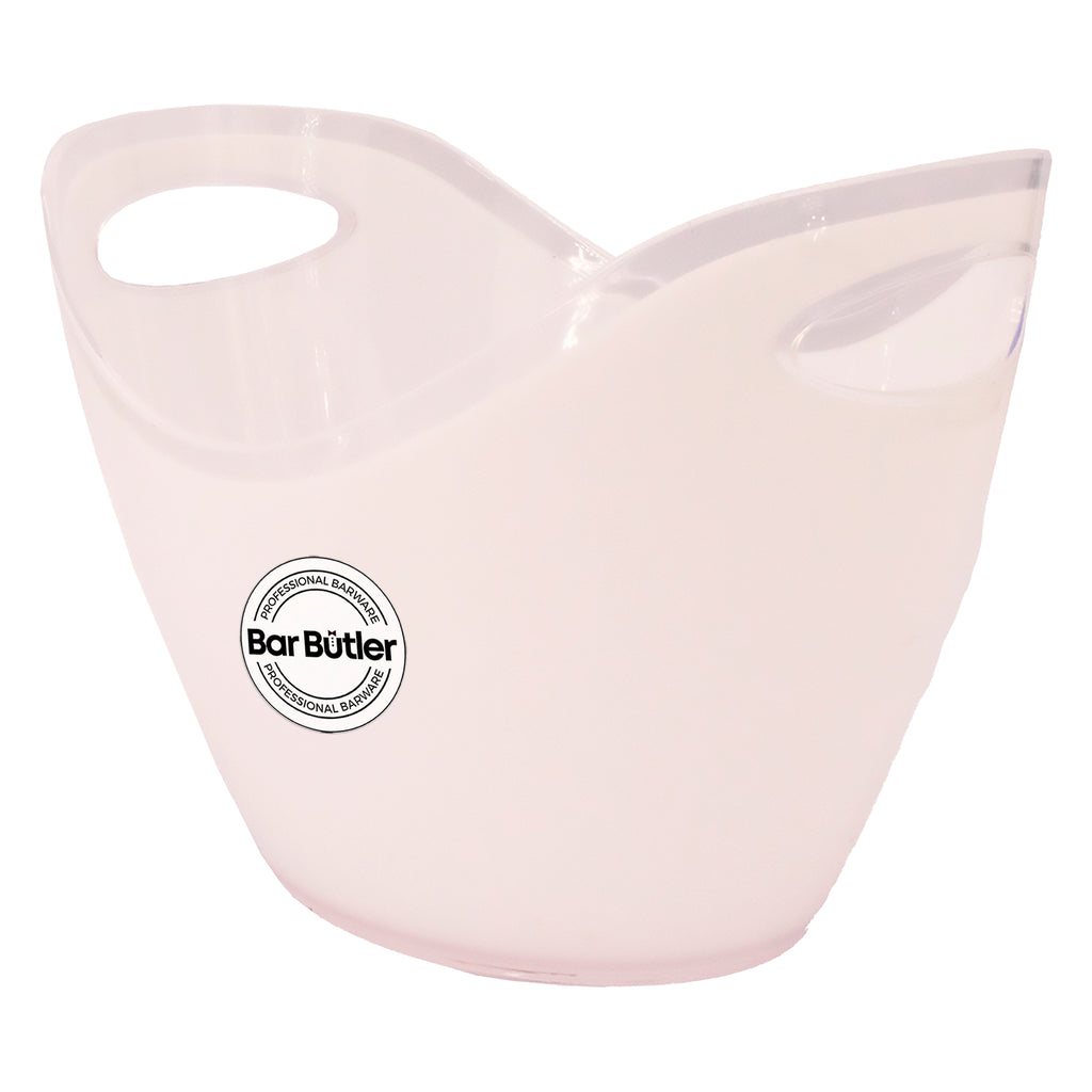 BAR BUTLER WINE BUCKET OVAL WHITE THICK PS PLASTIC (4MM), 3.5LT (265X204X200MM)