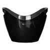 BAR BUTLER WINE BUCKET OVAL TRANSPARENT BLACK PS PLASTIC, 4LT (270X205X155MM)