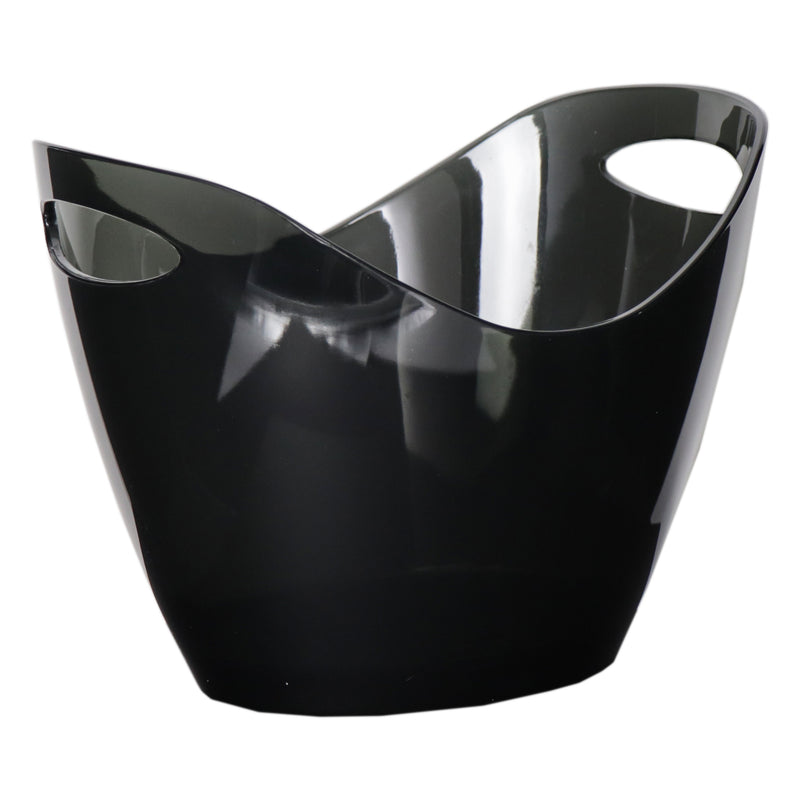 BAR BUTLER WINE BUCKET OVAL TRANSPARENT BLACK PS PLASTIC, 4LT (270X205X155MM)