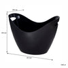 BAR BUTLER WINE BUCKET OVAL BLACK PS PLASTIC, 7LT (357X260X260MM)