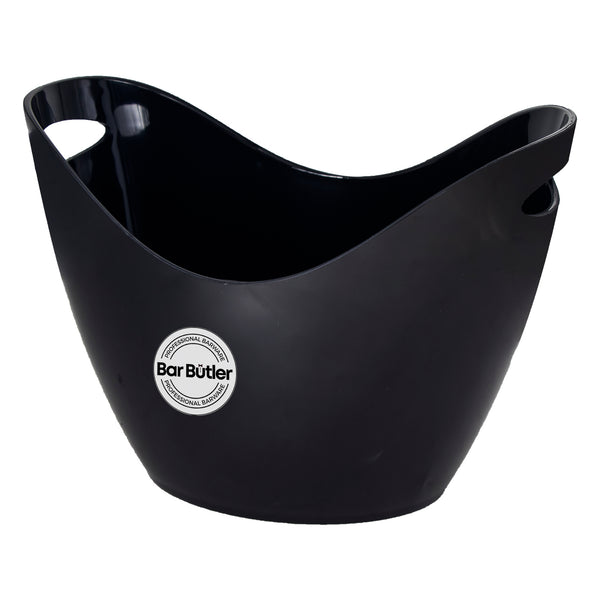 BAR BUTLER WINE BUCKET OVAL BLACK PS PLASTIC, 7LT (357X260X260MM)