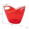 BAR BUTLER WINE ICE BUCKET OVAL RED THICK PS PLASTIC (4MM), 3.5LT (265X204X200MM)