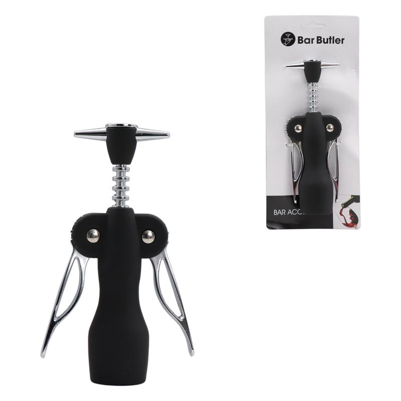 BAR BUTLER MERMAID WING CORKSCREW BOTTLE OPENER BLACK, (187X70X38MM)