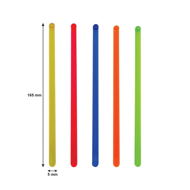 BAR BUTLER COLOURED PLASTIC STIRRERS 20 PIECES, (165X5MM)