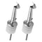 BAR BUTLER FREE FLOW POURER WITH CAP STAINLESS STEEL 2 PACK, (25MM DIAX100MM)