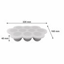 BAR BUTLER ICE/BABY FOOD SILICONE MOULD (10) WITH COVER GREY, (225X160X40MM)