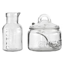 REGENT GLASS SUGAR BOWL 540ML & CREAMER 340ML WITH SPOON 3 PIECE SET, (120X115MM l 75MM DIAX140MM)