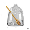 REGENT GLASS HONEY DISPENSER WITH LID & DRIPPER 3 PIECE SET, 590ML (110MM DIAX145MM)