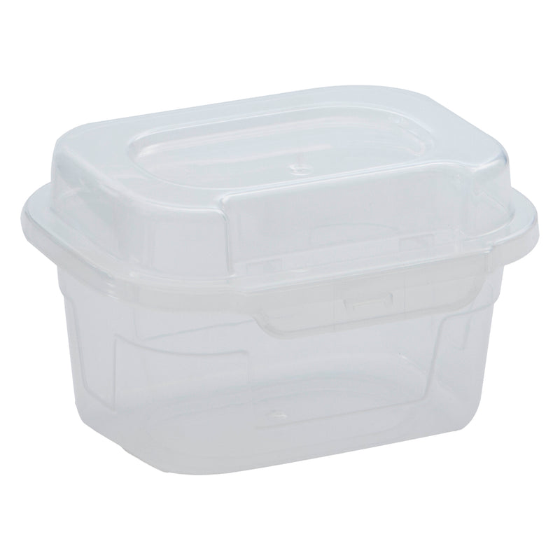 REGENT PLASTIC KEMPY SQUARE STORAGE BOX CLEAR, 350ML (100X125X65MM)