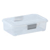 REGENT PLASTIC PINKI STORAGE BOX CLEAR & GREY, 450ML (190X130X45MM)