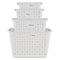 REGENT PLASTIC HARMONY LINE LARGE BASKET CLEAR & GREY, (345X280X130MM)