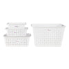 REGENT PLASTIC HARMONY LINE LARGE BASKET CLEAR & GREY, (345X280X130MM)