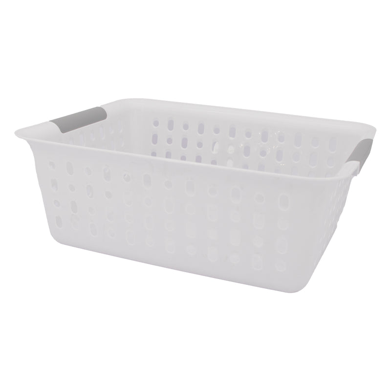 REGENT PLASTIC HARMONY LINE LARGE BASKET CLEAR & GREY, (345X280X130MM)