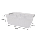 REGENT PLASTIC HARMONY LINE LARGE BASKET CLEAR & GREY, (345X280X130MM)