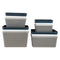 REGENT PLASTIC NEW KNIT DEEP BASKET LARGE, ASST. COLOURS BLUE, GREY AND WHITE (360X295X215MM)