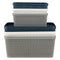 REGENT PLASTIC NEW KNIT BASKET SMALL, ASST. COLOURS BLUE, L/GREY AND WHITE, (250X195X105MM)