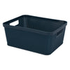 REGENT PLASTIC NEW KNIT BASKET SMALL, ASST. COLOURS BLUE, L/GREY AND WHITE, (250X195X105MM)