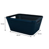 REGENT PLASTIC NEW KNIT BASKET MED, ASST. COLOURS BLUE, GREY AND WHITE (295X235X130M)