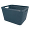 REGENT PLASTIC NEW KNIT DEEP BASKET LARGE, ASST. COLOURS BLUE, GREY AND WHITE (360X295X215MM)