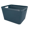 REGENT PLASTIC NEW KNIT DEEP BASKET LARGE, ASST. COLOURS BLUE, GREY AND WHITE (360X295X215MM)