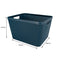 REGENT PLASTIC NEW KNIT DEEP BASKET LARGE, ASST. COLOURS BLUE, GREY AND WHITE (360X295X215MM)