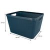 REGENT PLASTIC NEW KNIT DEEP BASKET LARGE, ASST. COLOURS BLUE, GREY AND WHITE (360X295X215MM)