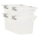 REGENT PLASTIC CLIPPY BOX MEDIUM, CLEAR & GREY, (275X165X135MM)