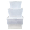 REGENT PLASTIC KEY RECT. STORAGE BOX X-LARGE CLEAR, 15LT (420X290X175MM)