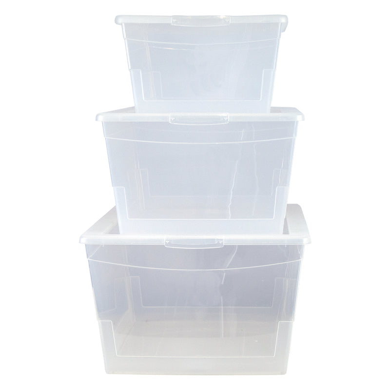 REGENT PLASTIC KEY RECT. STORAGE BOX XX-LARGE CLEAR, 21LT (450X320X200MM)