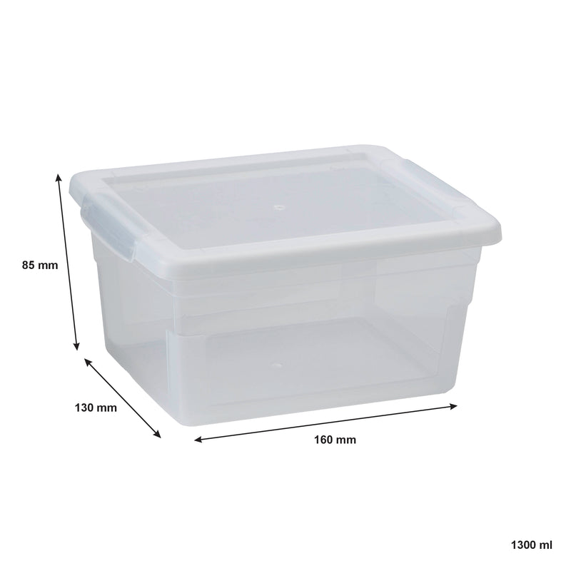 REGENT PLASTIC KEY STORAGE BOX SMALL CLEAR, 1.3LT (160X130X85MM)