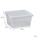 REGENT PLASTIC KEY SQUARE STORAGE BOX CLEAR, 2.1LT (200X160X100MM)