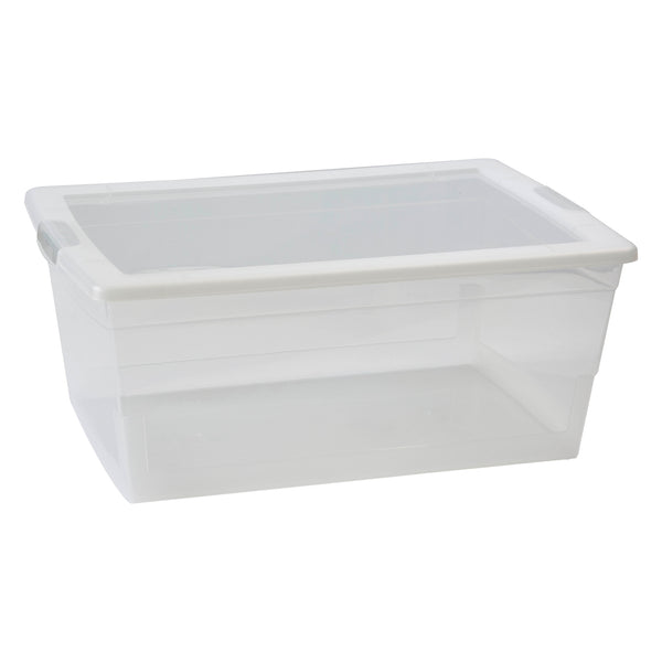 REGENT PLASTIC KEY RECT. STORAGE BOX LARGE CLEAR, 9LT (380X240X140MM)