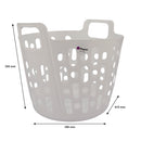 REGENT PLASTIC ZEUS ROUND FLEXI LAUNDRY BASKET SMALL, 30LT AST. BLU, L/GR & WHT (390X415X355MM)