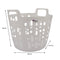 REGENT PLASTIC ZEUS ROUND FLEXI LAUNDRY BASKET SMALL, 30LT AST. BLU, L/GR & WHT (390X415X355MM)