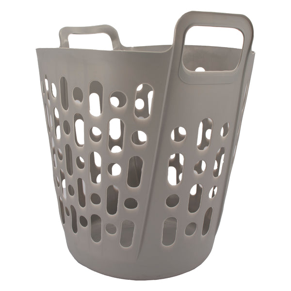 REGENT PLASTIC ZEUS ROUND FLEXI LAUNDRY BASKET LARGE, 45LT AST. BLU, L/GR & WHT (415X440X480MM)