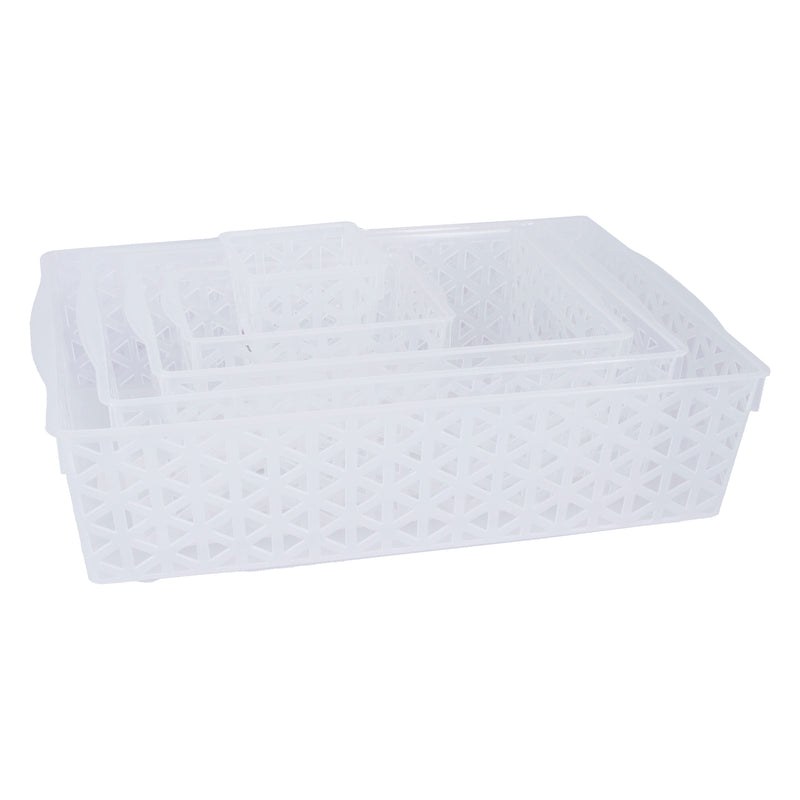 REGENT PLASTIC VENICE TALL BASKET SMALL CLEAR, (75X75X105MM)