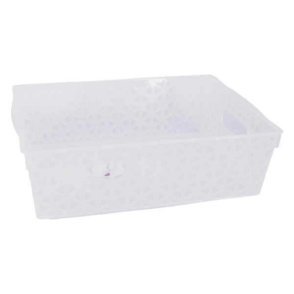 REGENT PLASTIC VENICE BASKET LARGE CLEAR,  (300X220X85MM)